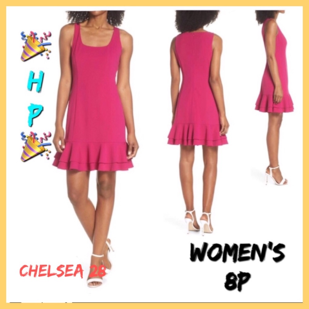 Designer CHELSEA28 Ruffle Dress NWT A1